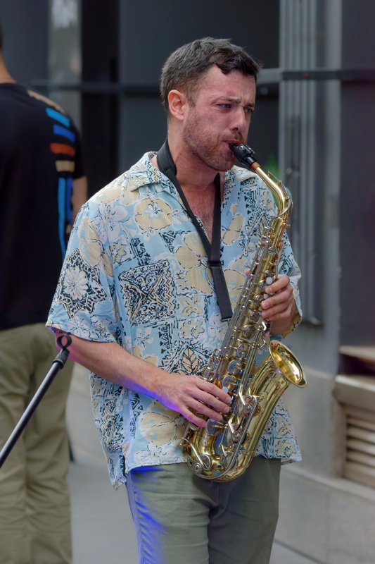 Playing sax